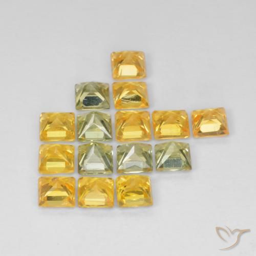 Pedras preciosas de Safira Multicolorido natural de 3.54 ct, Quadrado, VS