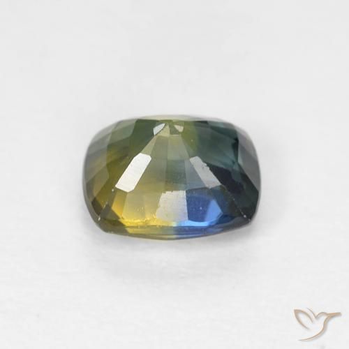 Safira Multicolorido Natural 0.85ct, Almofada, VVS-VS
