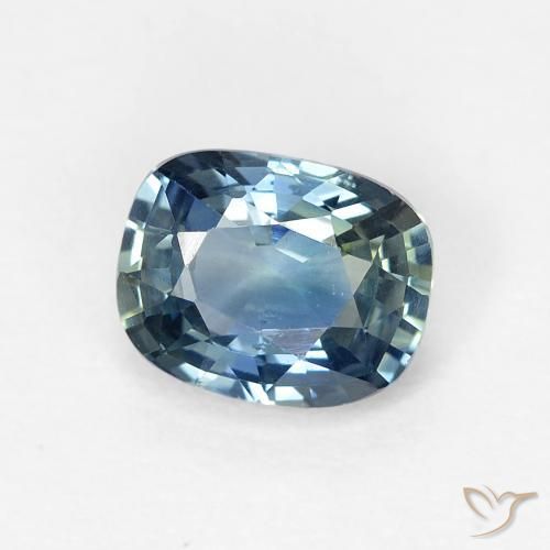 Safira Cerceta Natural 0.85ct, Almofada, VVS-VS