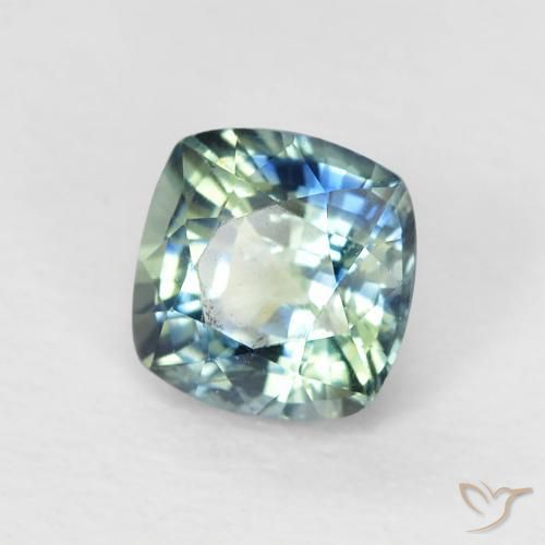 Safira Cerceta Natural 0.67ct, Almofada, VS