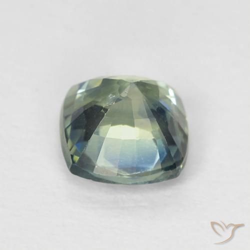 Safira Cerceta Natural 0.67ct, Almofada, VS