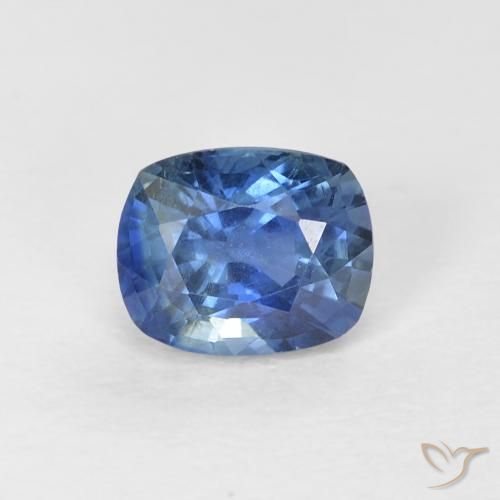 0.81ct Natural Azul Safira, Almofada, VVS-VS