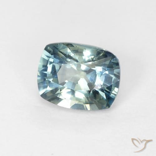 Safira Cerceta Natural 0.74ct, Almofada, VVS-VS