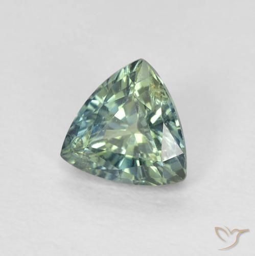Safira Cerceta Natural 0.68ct, Trilhão, VS