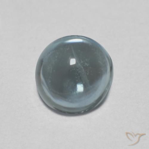 0.51ct Natural Cinzento Azul Verde Safira, Redondo, Transparente