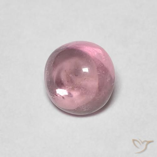 Safira Jacarandá Rosa Natural 0.49ct, Redondo, Transparente
