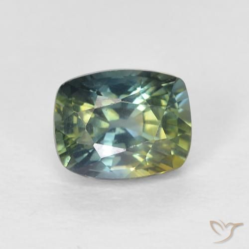 0.85ct Natural Multicolorido Safira, Almofada, VVS-VS