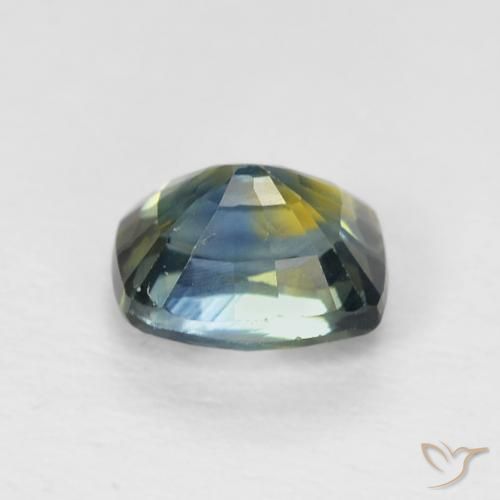 Safira Multicolorido Natural 0.85ct, Almofada, VVS-VS