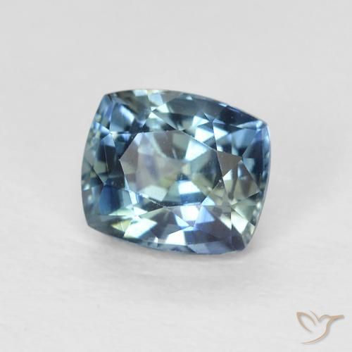 Safira Cerceta Natural 0.86ct, Almofada, VVS-VS