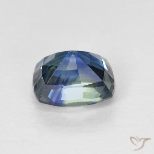 Safira Cerceta Natural 0.86ct, Almofada, VVS-VS