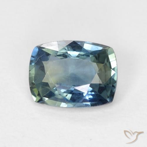0.90ct Natural Cerceta Safira, Almofada, VVS-VS