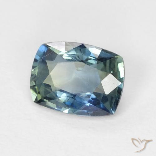 Safira Cerceta Natural 0.90ct, Almofada, VVS-VS