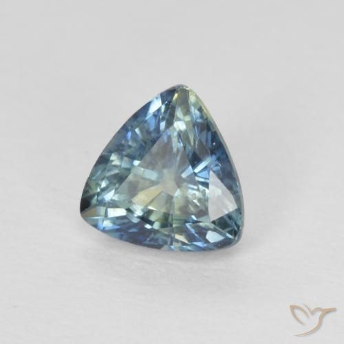 Safira Cerceta Natural 0.75ct, Trilhão, VS
