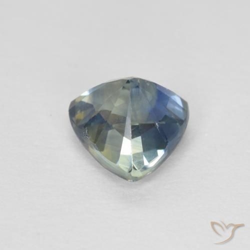 Safira Cerceta Natural 0.75ct, Trilhão, VS