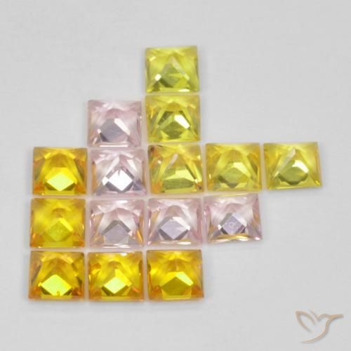 Pedras preciosas de Safira Multicolorido natural de 2.28 ct, Quadrado, VS