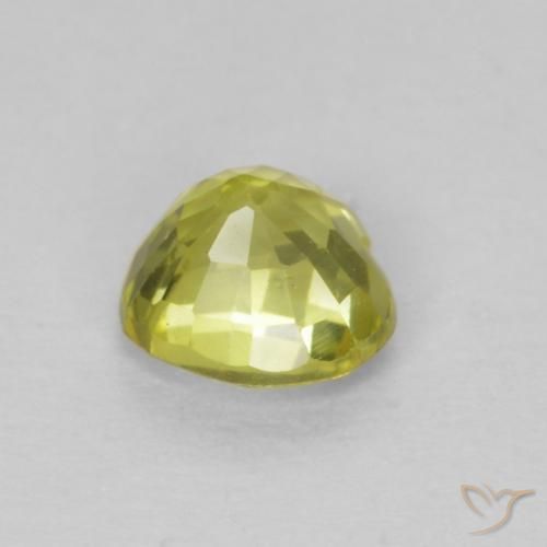 Safira Luz amarela Natural 0.51ct, Coração, VS