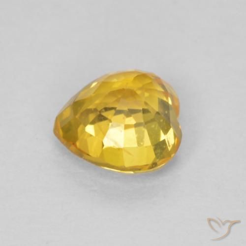 Safira Dourado Natural 0.54ct, Coração, VVS