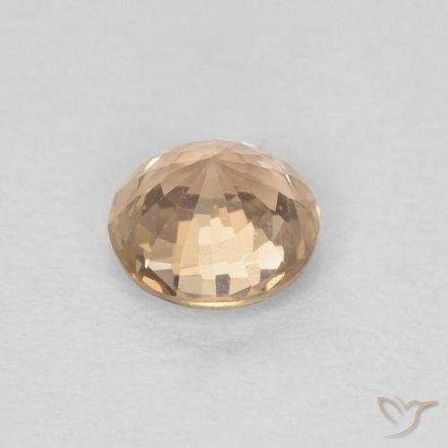 Safira Laranja claro Natural 0.39ct, Redondo, VVS