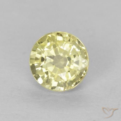 Safira Medium Light-Yellow Natural 0.49ct, Redondo, VVS