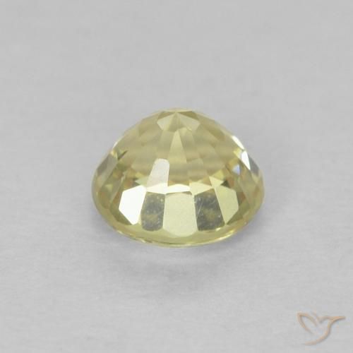Safira Medium Light-Yellow Natural 0.49ct, Redondo, VVS
