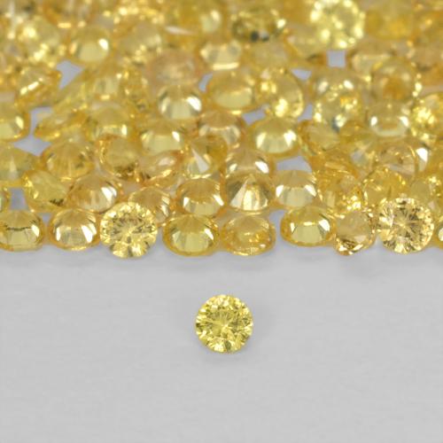 Safira Medium Light-Yellow Natural 0.02ct, Redondo, VS