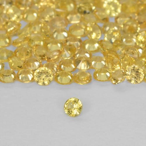 Safira Medium Light-Yellow Natural 0.02ct, Redondo, VS