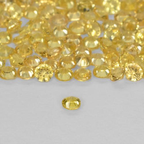 Safira Medium Light-Yellow Natural 0.02ct, Redondo, VS