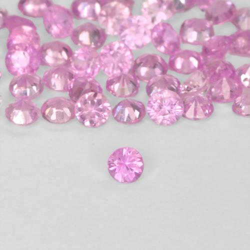 Safira Luz rosa Natural 0.02ct, Redondo, VS