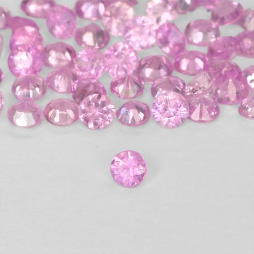 Safira Luz rosa Natural 0.02ct, Redondo, VS