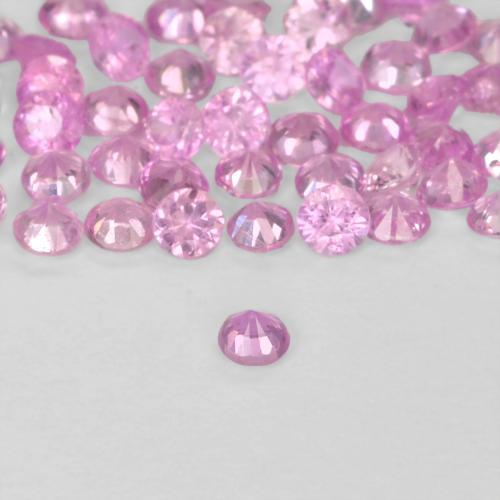 Safira Luz rosa Natural 0.02ct, Redondo, VS