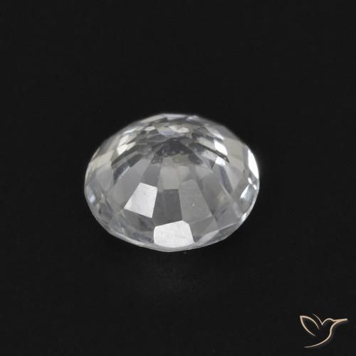 Safira Branco Natural 0.53ct, Redondo, VVS