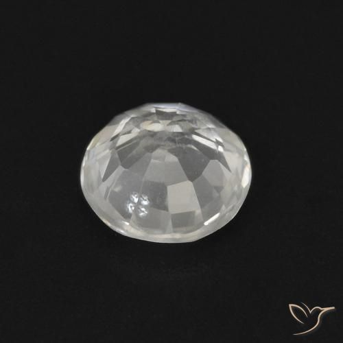 Safira Branco Natural 0.57ct, Redondo, VVS-VS