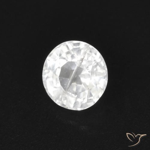 Safira Branco Natural 0.50ct, Redondo, VS