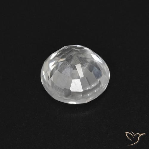 Safira Branco Natural 0.50ct, Redondo, VS