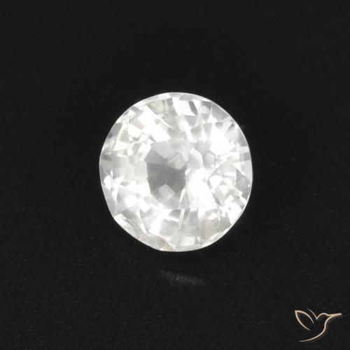 Safira Branco Natural 0.45ct, Redondo, VS