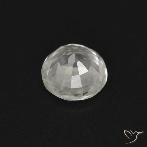 Safira Branco Natural 0.45ct, Redondo, VS