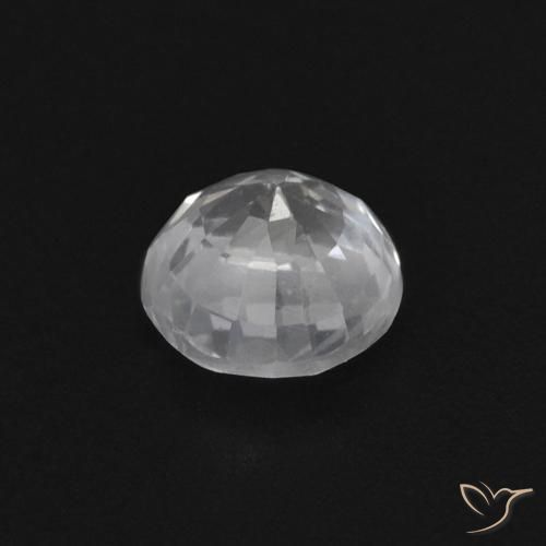 Safira Branco Natural 0.43ct, Redondo, VVS-VS