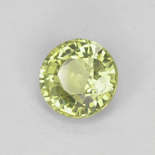 Safira amarelo médio Natural 0.57ct, Redondo, VS