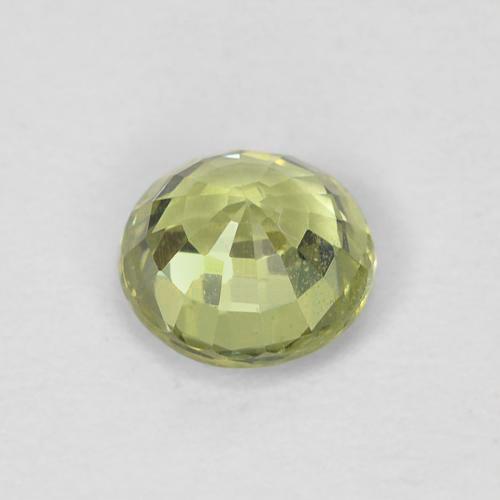 Safira amarelo médio Natural 0.57ct, Redondo, VS