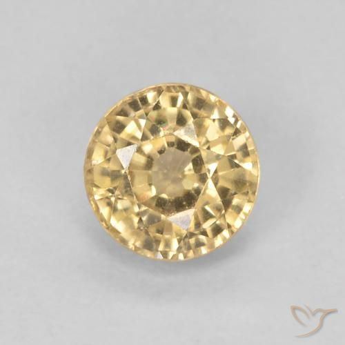 0.67ct Natural Dourado Safira, Redondo, VVS-VS