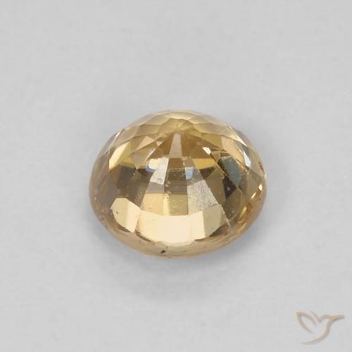 Safira Dourado Natural 0.67ct, Redondo, VVS-VS