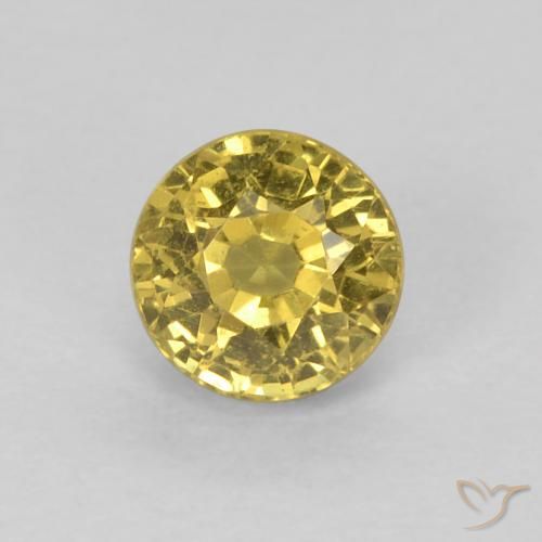 0.64ct Natural Marrom dourado Safira, Redondo, VVS-VS