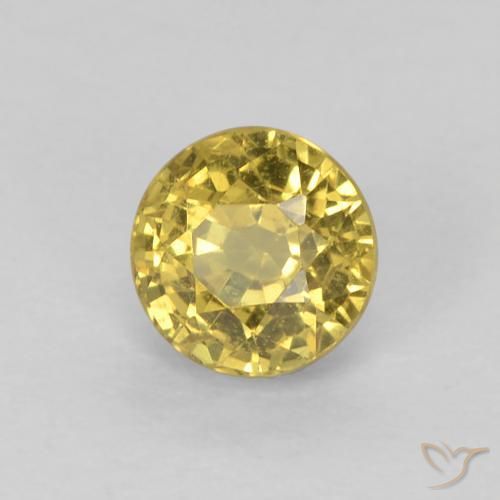 Safira Marrom dourado Natural 0.64ct, Redondo, VVS-VS