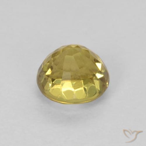 Safira Marrom dourado Natural 0.64ct, Redondo, VVS-VS