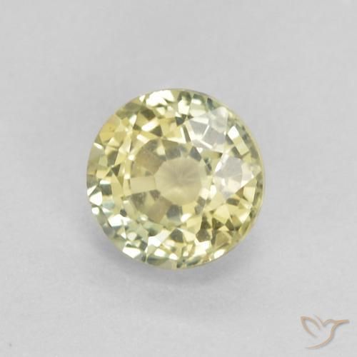 Safira Medium Light-Yellow Natural 0.46ct, Redondo, VVS