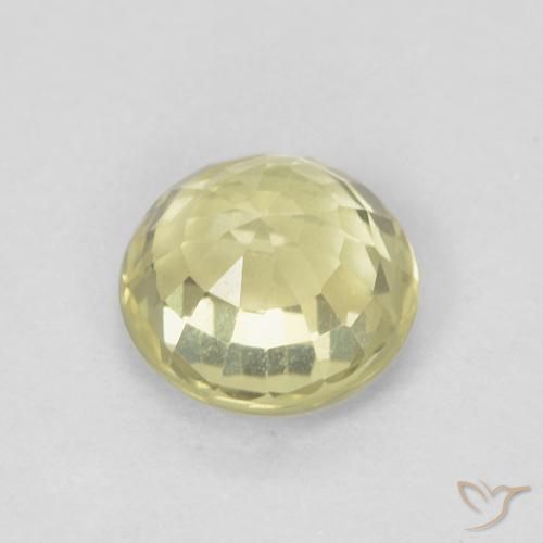 Safira amarelo médio Natural 0.50ct, Redondo, VVS
