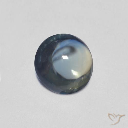 Safira Azul-marinho Natural 0.44ct, Redondo, Transparente