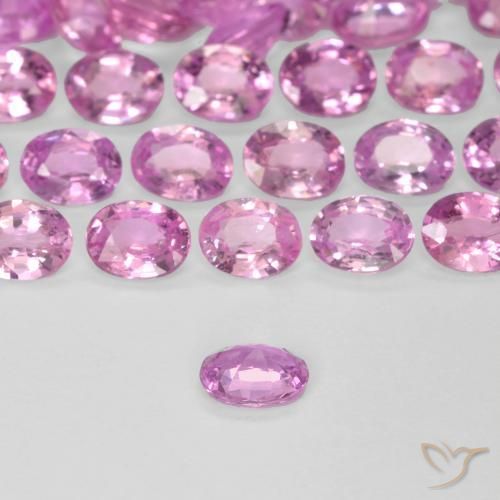 Safira Rosa quente Natural 0.21ct, oval, VVS-VS