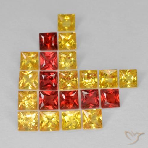Pedras preciosas de Safira Multicolorido natural de 2.57 ct, Quadrado, VS