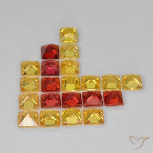 Pedras preciosas de Safira Multicolorido natural de 2.57 ct, Quadrado, VS